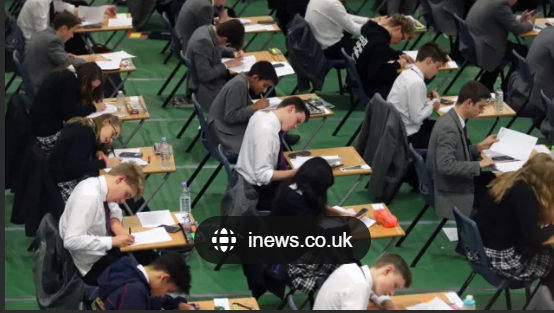 students in an exam hall