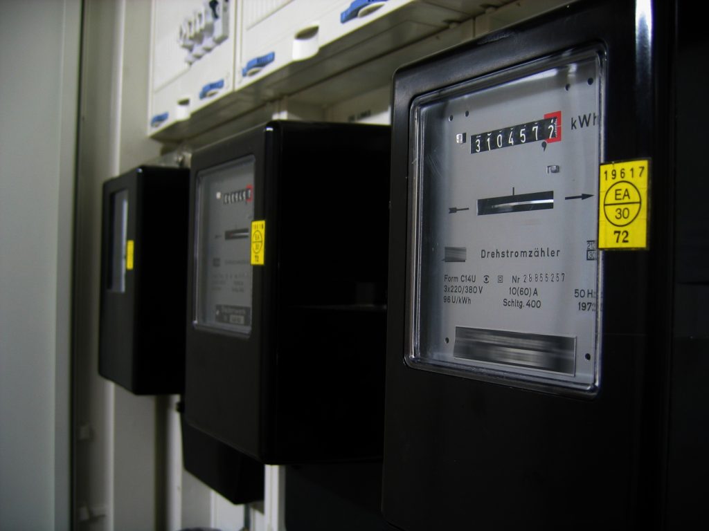 picture of analog electricty and gas meters