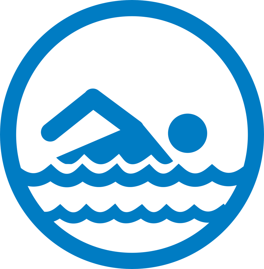 a stylised swimming sign